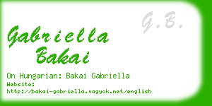 gabriella bakai business card